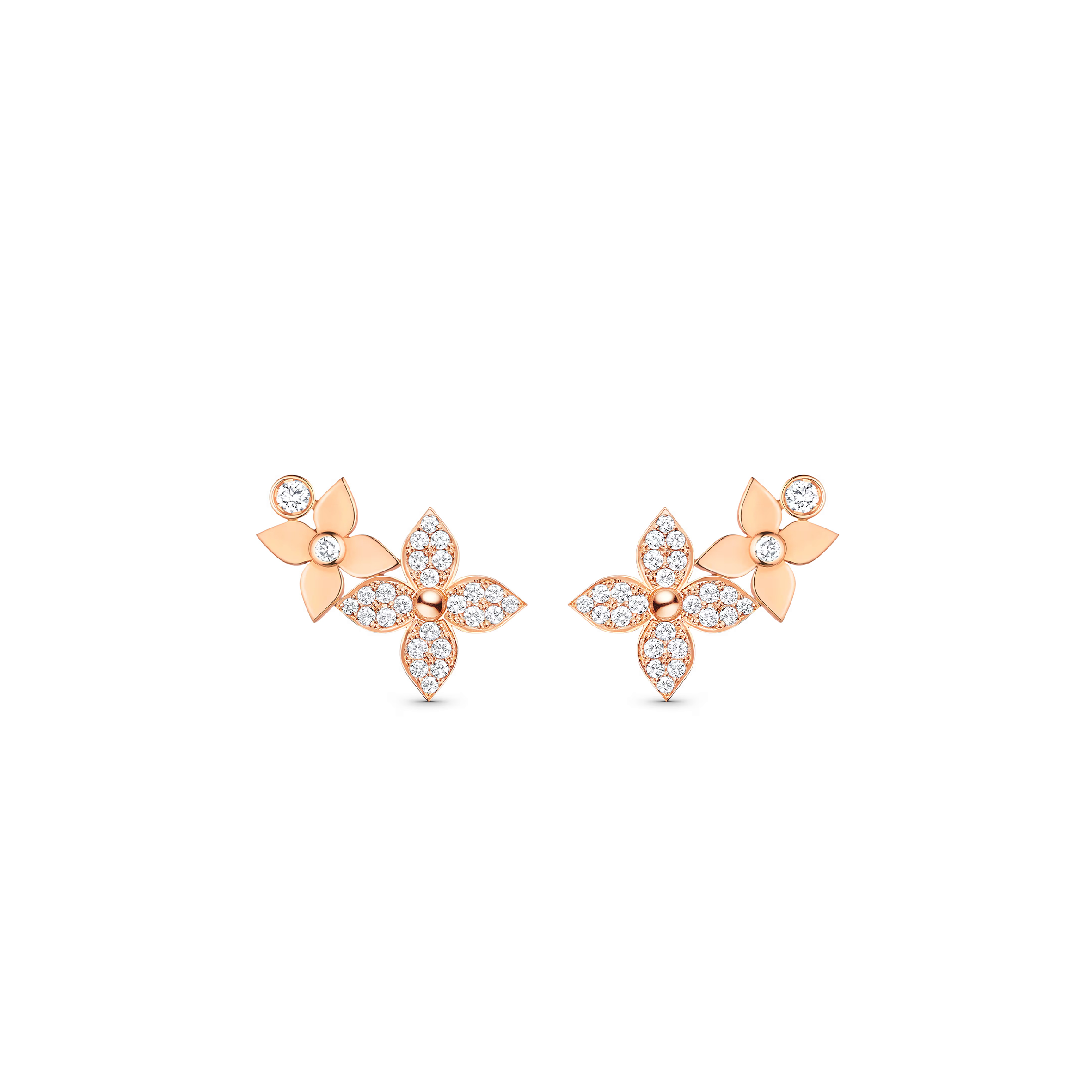 l0vis vvtt0n idylle blossom earring, pink gold and D1am0nds q96945